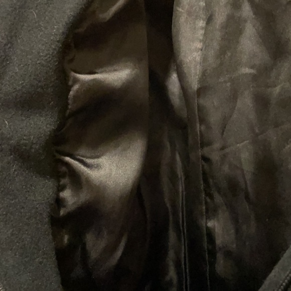 Black 100% wool jacket with hood by Preston & York - Picture 5 of 7